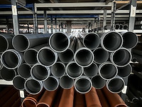Lot diverse pvc afvoer buizen - dia 160 - grijs - afbeelding 1 van  2