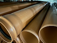 Lot diverse pvc afvoer buizen - dia 160 - oranje - afbeelding 2 van  2