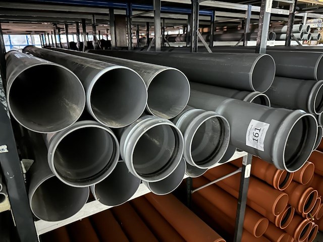 Lot diverse pvc afvoer buizen - dia 200 - grijs - afbeelding 2 van  2