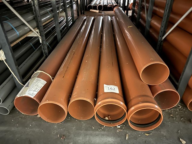 Lot diverse pvc afvoer buizen - dia 200 - oranje - afbeelding 1 van  1