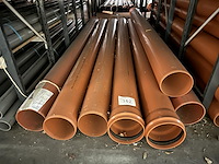 Lot diverse pvc afvoer buizen - dia 200 - oranje - afbeelding 1 van  1