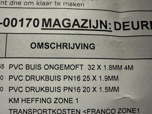 Lot diverse pvc afvoer buizen dyka wo. dia 32 - afbeelding 3 van  3