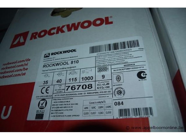 Lot dozen buisisolatie, wo. rockwool, 810, 35/40mm diameter, 1000mm lengte - afbeelding 7 van  10