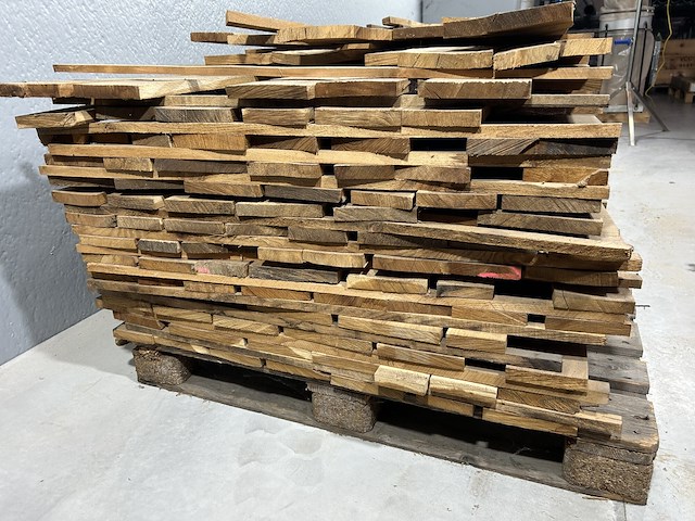 Lot eiken planken diverse lengtes (+/- 50st) - afbeelding 4 van  4