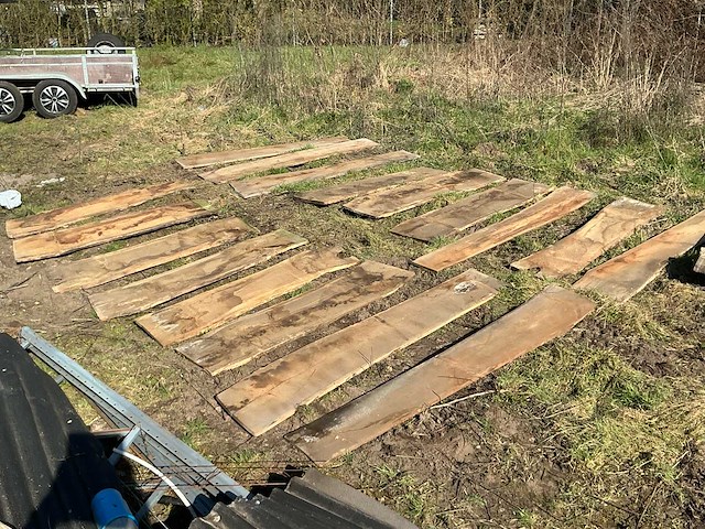 Lot eiken planken hardhout - afbeelding 1 van  7