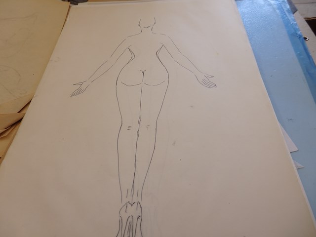 Lot erotiche tekeningen 3x mappen - afbeelding 4 van  4