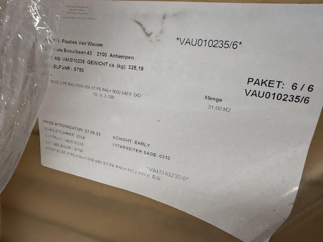 Lot geisoleerde wandpanelen antraciet plm 3,1m - afbeelding 6 van  9