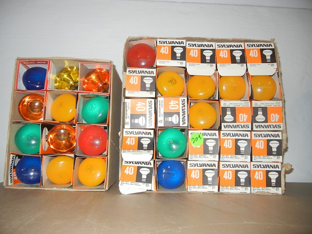 Lot gekleurde lampen e27 - afbeelding 1 van  3