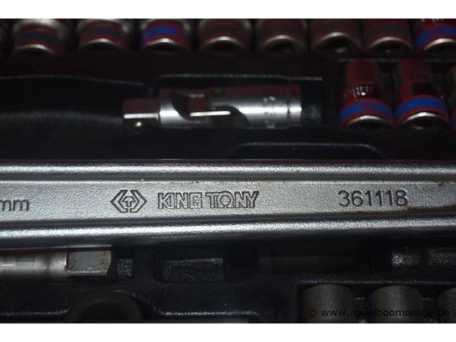 Lot gereedschap king tony, wo moerselutel 361118 - afbeelding 1 van  3