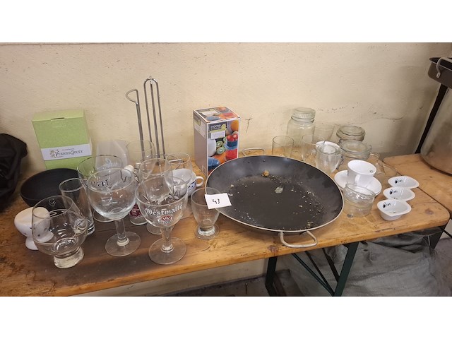 Lot glaswerk en diversen - afbeelding 1 van  1