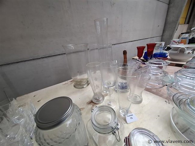 Lot glaswerk - afbeelding 1 van  2