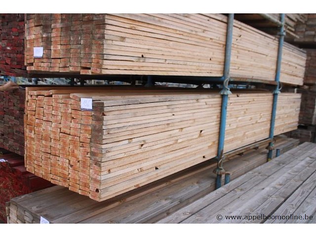 Lot houten planken lengte 450 cm - afbeelding 1 van  2