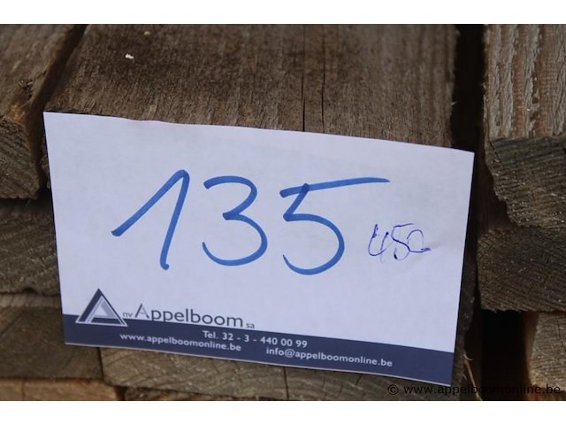 Lot houten planken lengte 450 cm - afbeelding 2 van  2
