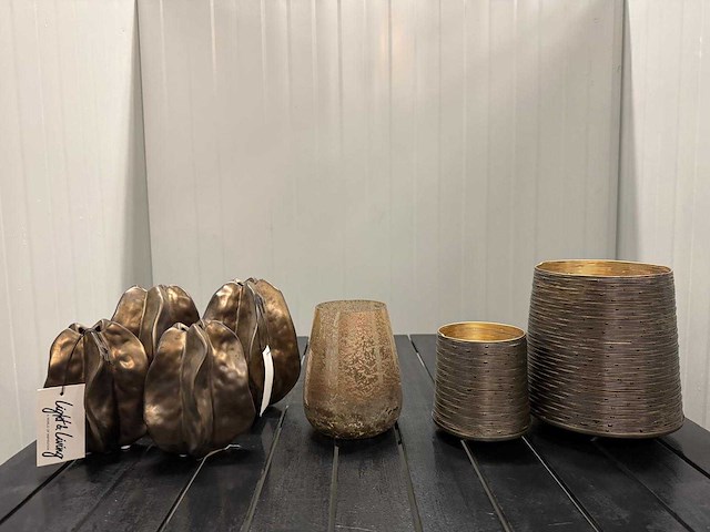 Lot huis decoratie - brons - afbeelding 1 van  4