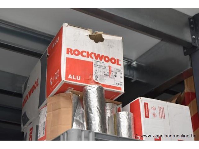 Lot isolatiematerialen, wo. rockwool 800 alu, paroc, in 6 grote pvc bakken - afbeelding 2 van  4
