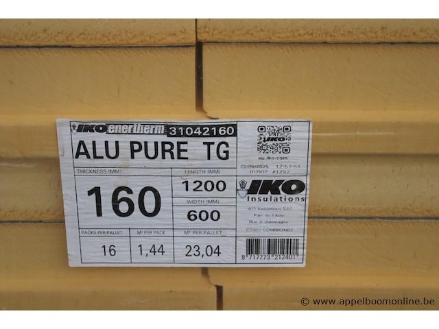 Lot isolatieplaten, 160 mm dik, 1200 x 600 mm per plaat - afbeelding 3 van  3