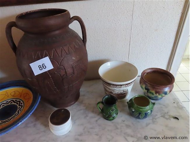 Lot keramiek en aardwerk - afbeelding 3 van  3
