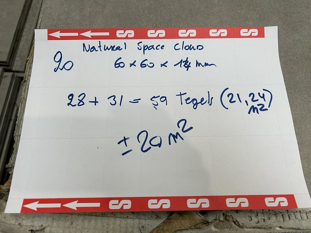 Lot keramische tegels betonlook +/- 20 m² - afbeelding 4 van  4