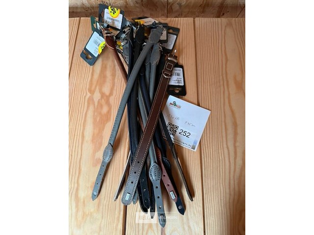 Lot leren hondenhalsbanden kleine hond (±13x) - afbeelding 1 van  1