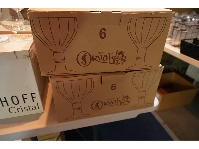 Lot merkglazen (leffe, orval, grimbergen, jupiler, la chouffe, palm, kriek max ...) - afbeelding 11 van  21