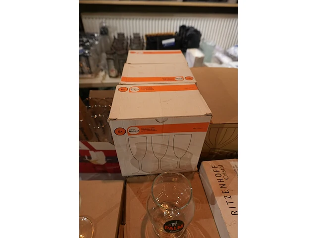 Lot merkglazen (leffe, orval, grimbergen, jupiler, la chouffe, palm, kriek max ...) - afbeelding 14 van  21