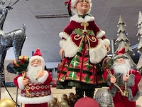 Lot met verschillende kerstdecoraties w.o.: rendierfiguren en kerstmanpoppen (volledige legger ca. 20 stuks) - afbeelding 5 van  8