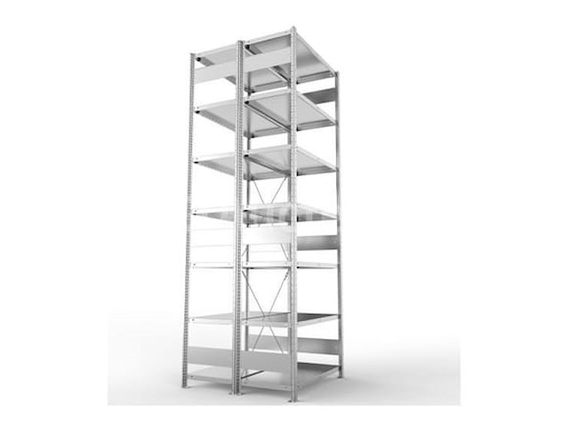 Lot meta legbordstellingen 23m+ palletstelling 13m gedemonteerd. - afbeelding 1 van  9
