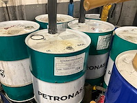 Lot olievaten met diverse olie en opvanbakken - afbeelding 21 van  24