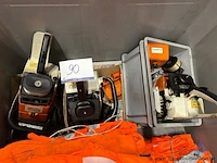 Lot onderdelen voor motorzagen, inclusief 3 zaagbladen stihl, 45 cm
