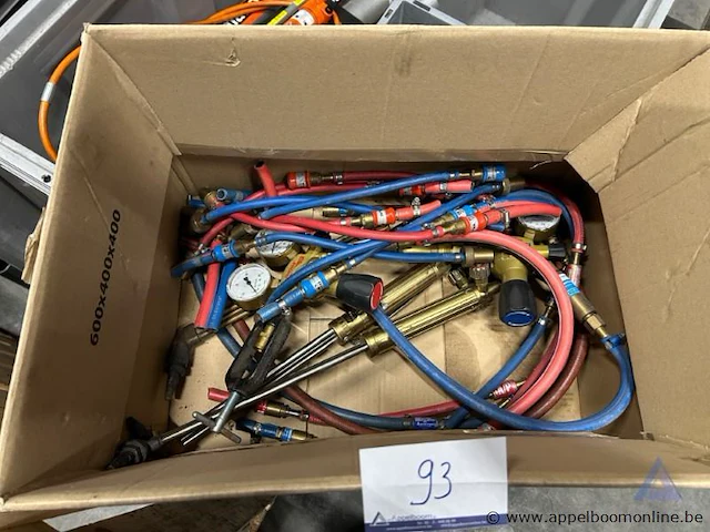 Lot onderdelen voor snijbrandsets. - afbeelding 1 van  3