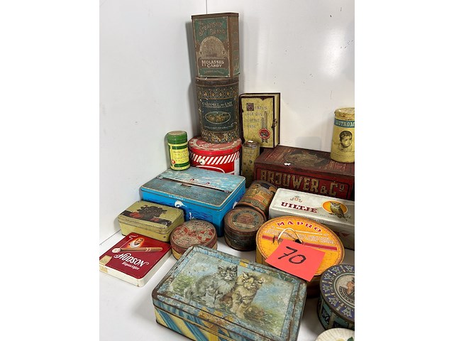 Lot oude blikken dozen 25 items - afbeelding 2 van  4