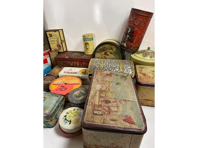 Lot oude blikken dozen 25 items - afbeelding 3 van  4