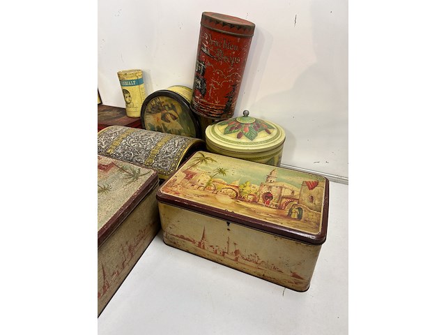 Lot oude blikken dozen 25 items - afbeelding 4 van  4