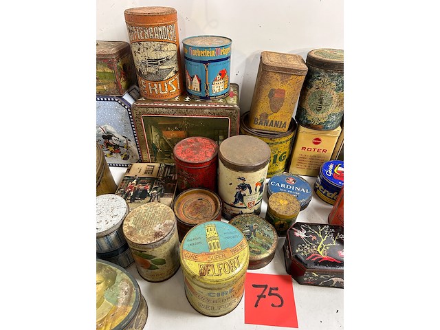 Lot oude blikken dozen 25 items - afbeelding 3 van  4