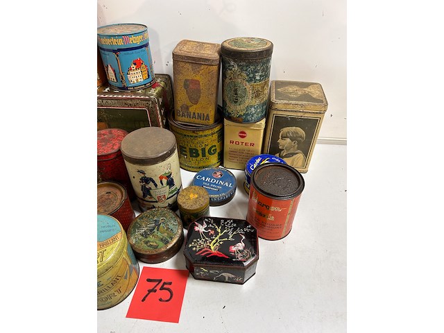 Lot oude blikken dozen 25 items - afbeelding 4 van  4