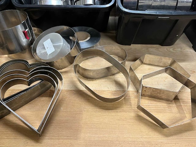 Lot professionele patisserie vormen inox + pvc (177x) - afbeelding 12 van  15