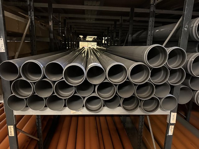 Lot pvc afvoerbuizen - grijs - dia 125 - afbeelding 1 van  4