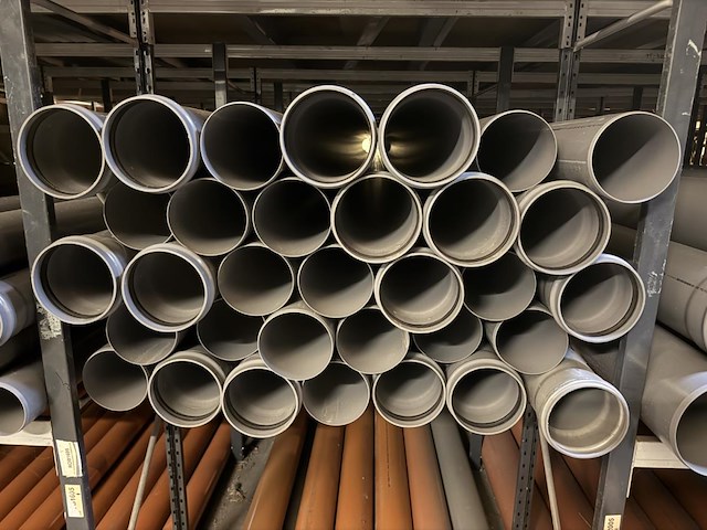 Lot pvc afvoerbuizen - grijs - dia 160 - afbeelding 1 van  5