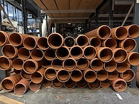 Lot pvc afvoerbuizen - oranje - dia 110 - afbeelding 1 van  4