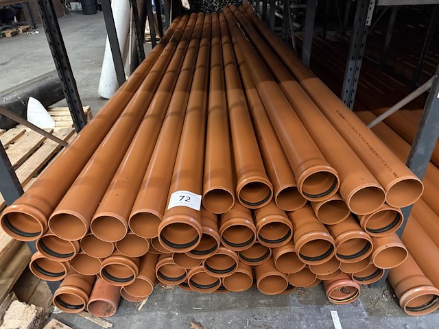 Lot pvc afvoerbuizen - oranje - dia 110 - afbeelding 2 van  4