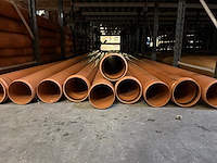 Lot pvc afvoerbuizen - oranje - dia 125 - afbeelding 1 van  4