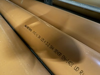 Lot pvc afvoerbuizen - oranje - dia 125 - afbeelding 3 van  4