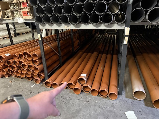 Lot pvc afvoerbuizen - oranje - dia 125 - afbeelding 4 van  4