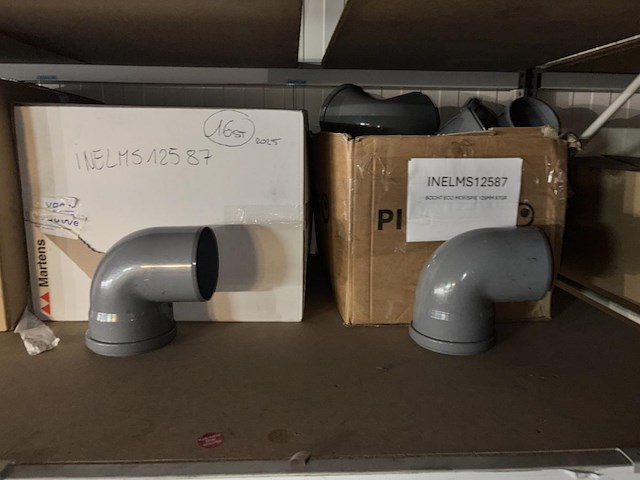 Lot pvc bochten d125mm - afbeelding 1 van  3