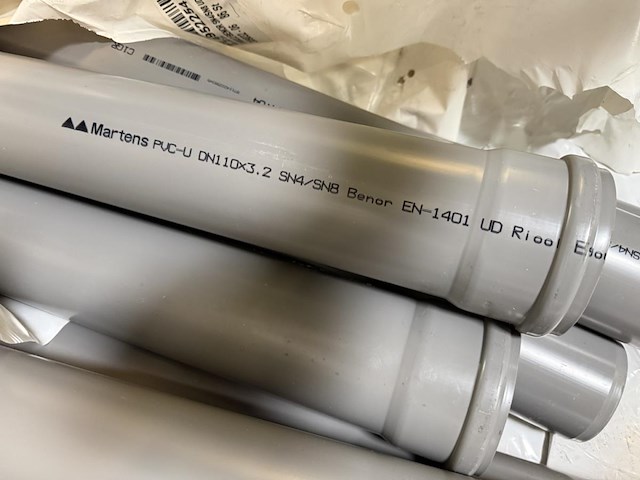 Lot pvc buizen d110mm - afbeelding 4 van  5
