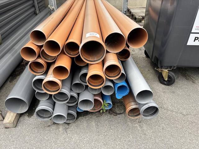 Lot pvc buizen riool - afbeelding 1 van  2