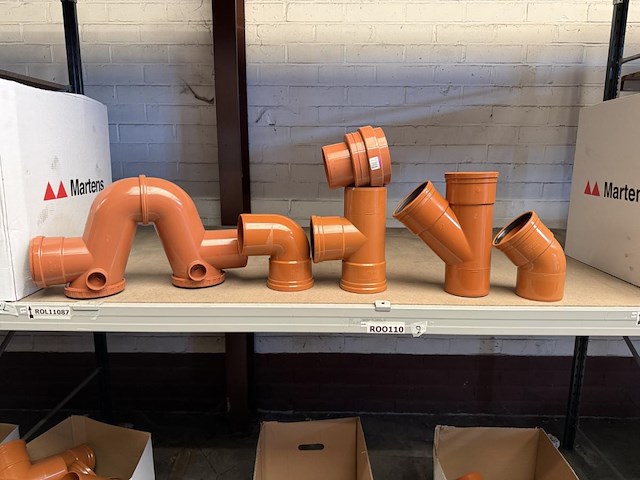 Lot pvc koppelstukken d110mm - afbeelding 1 van  10