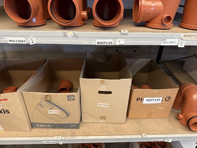 Lot pvc koppelstukken d125mm - afbeelding 6 van  9