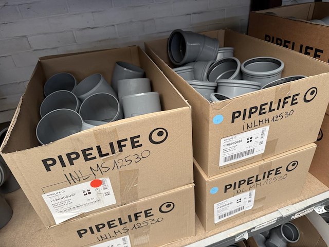 Lot pvc koppelstukken d125mm - afbeelding 10 van  11