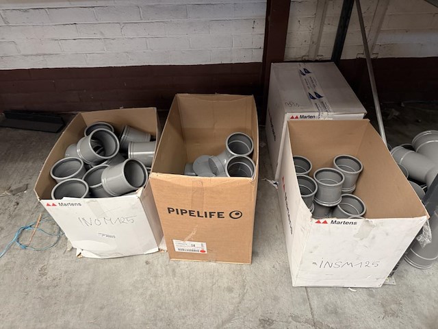 Lot pvc koppelstukken d125mm - afbeelding 8 van  11